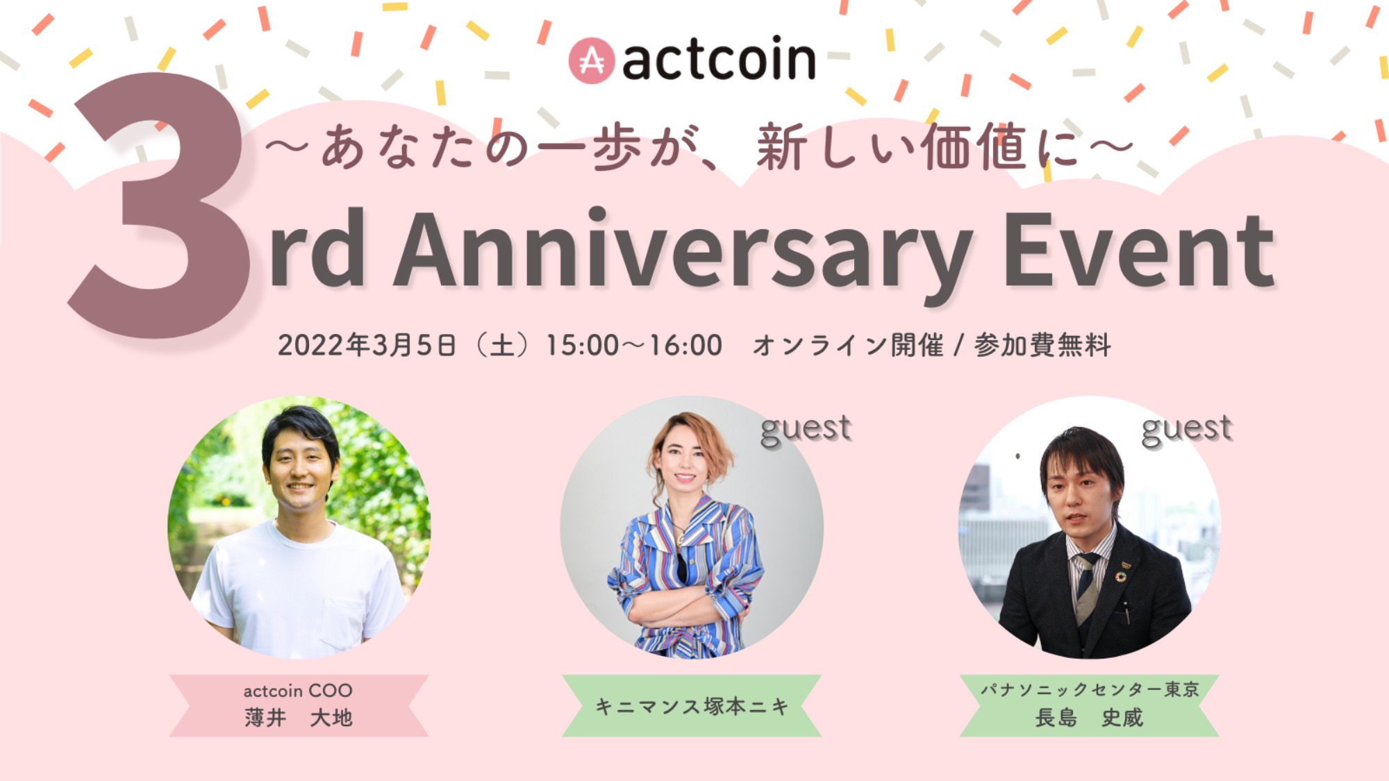 actcoin 3rd Anniversary Event 〜あなたの一歩が新しい価値に〜
